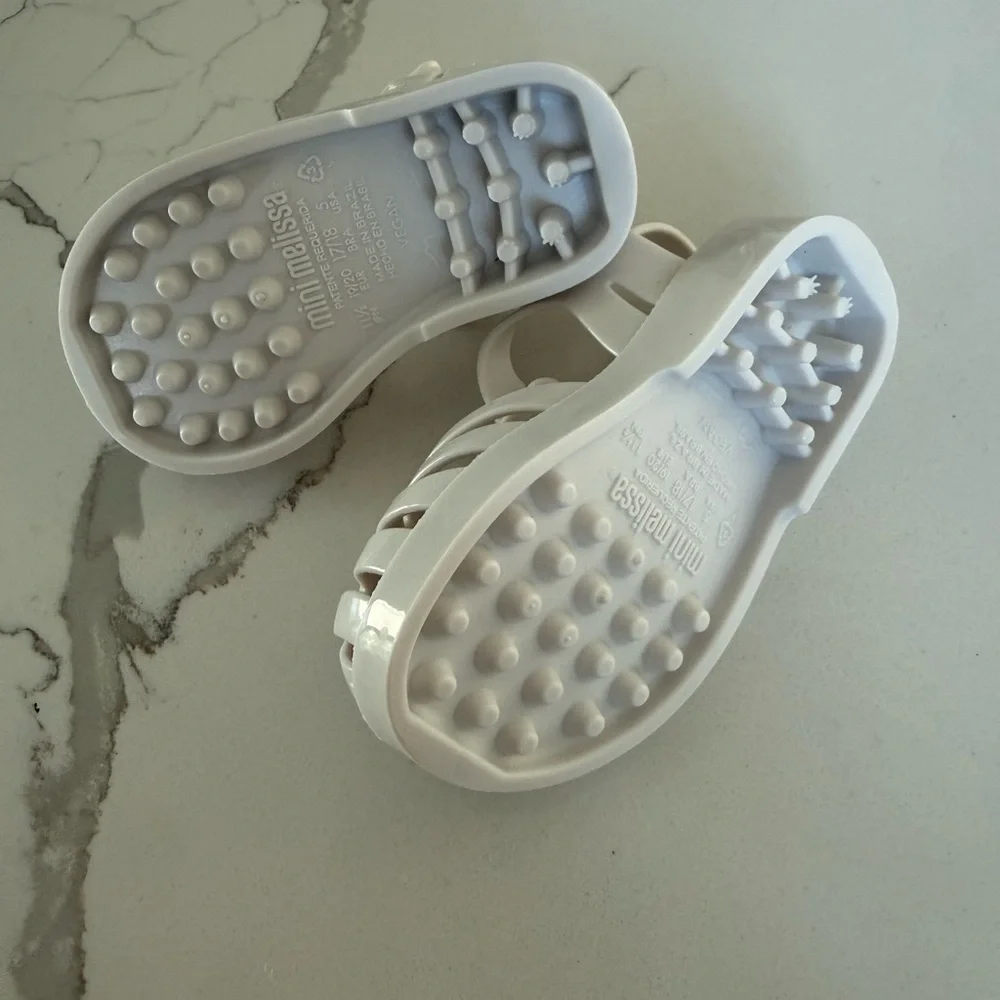 MINI MELISSA WHITE JELLY GLADIATOR SANDALS